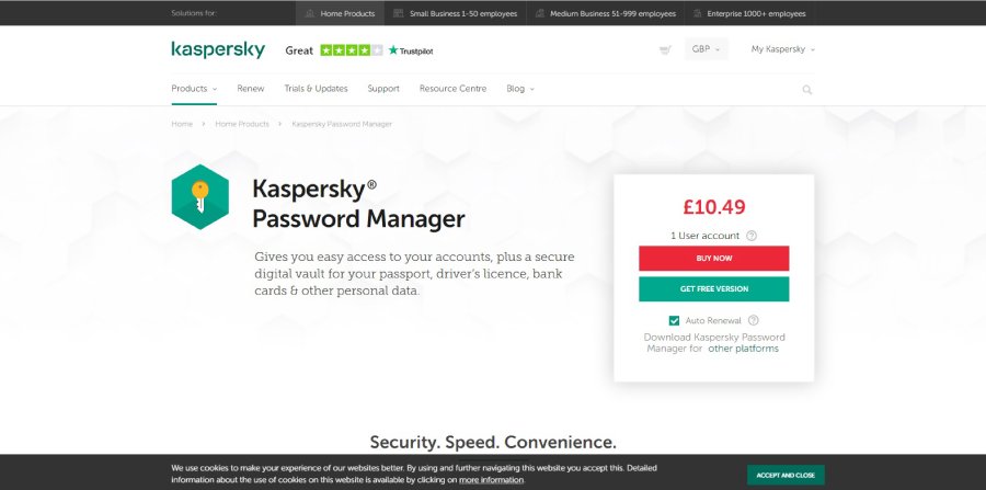 kaspersky password manager web