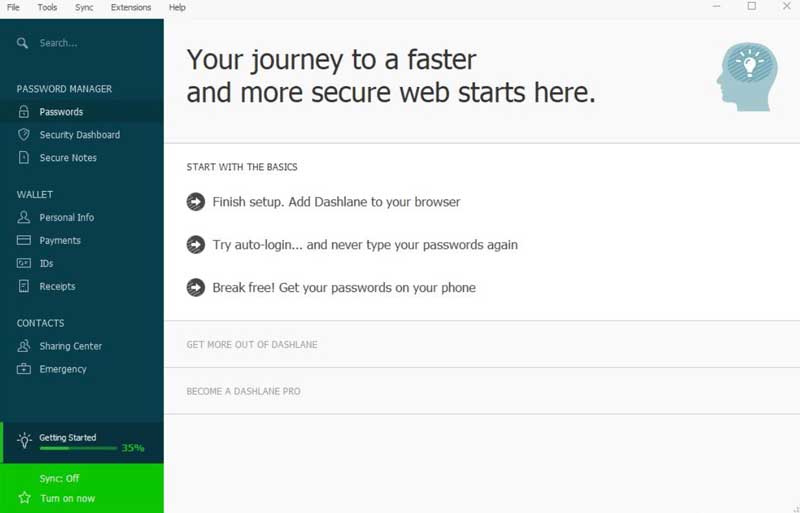 Dashlane screenshot